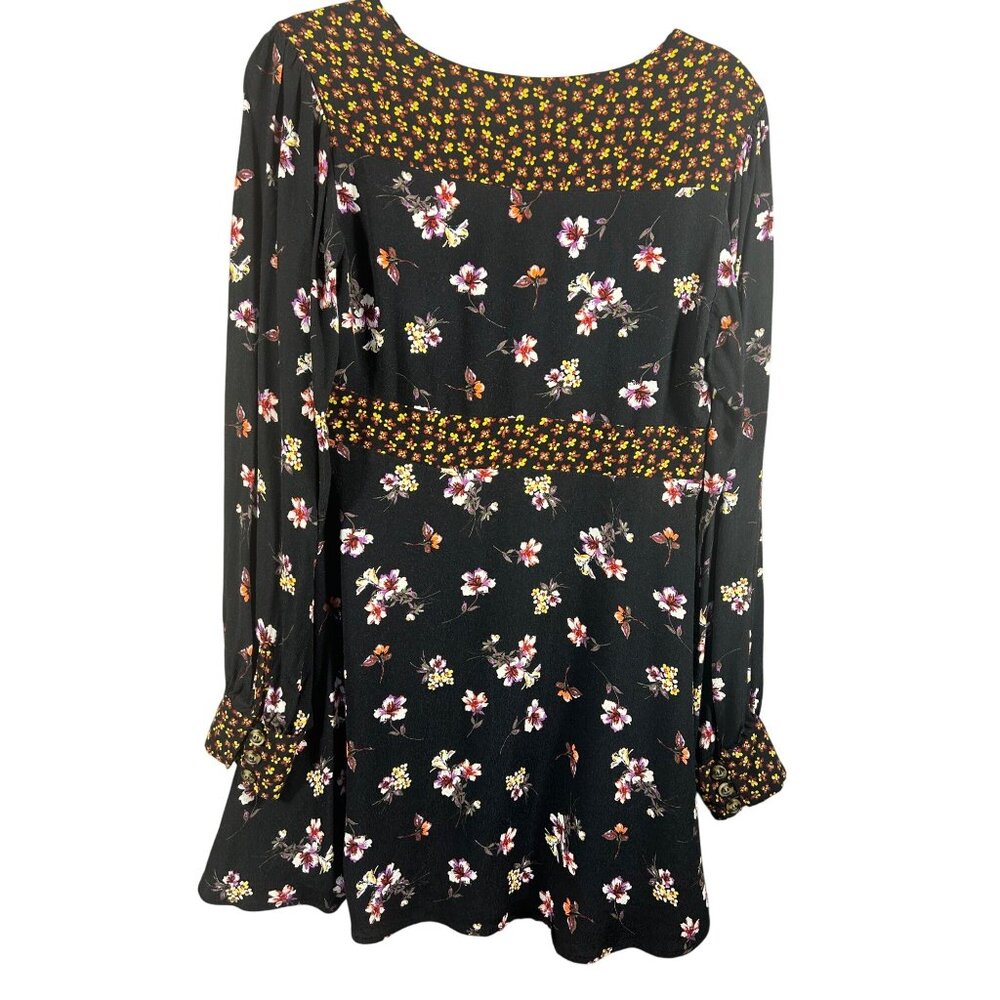 Altar'd State Medium Babydoll Dress Floral Boho Hippie Fall - Picture 2 of 10
